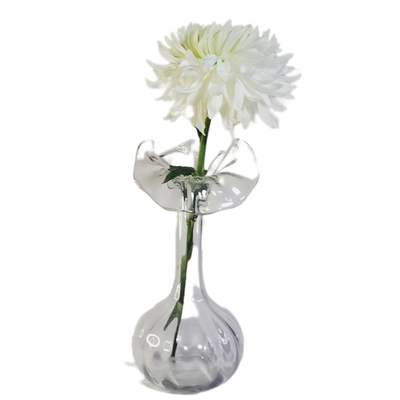 VINTAGE Mid-Century "Jack in the Pulpit" Glass Vase 1960s - Picture 2 of 12